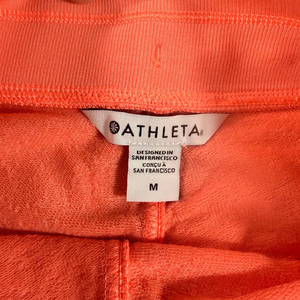 NWT Athleta Balance 4" Shortie Coral Pink Nirvana Fabric Shorts Women M Yoga Gym - Picture 6 of 10